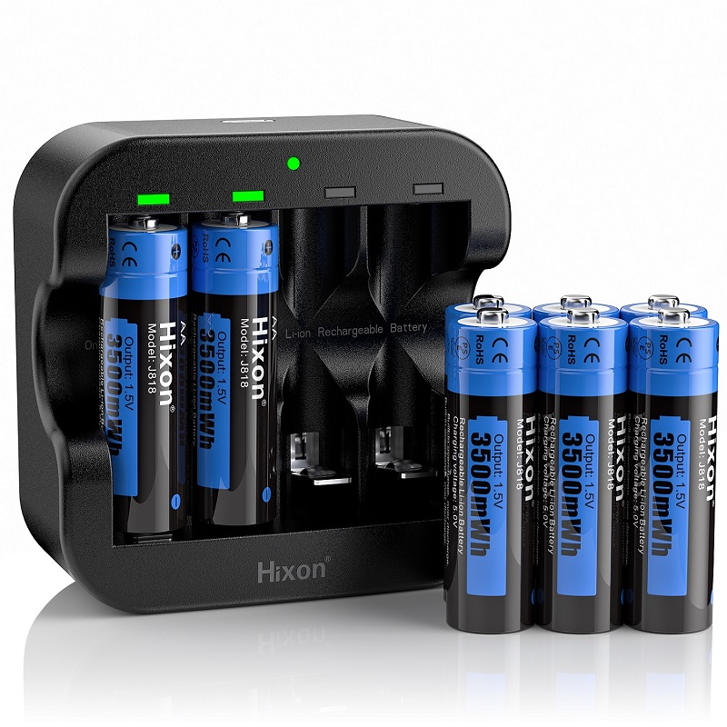 AA Rechargeable Batteries With Charger Hixon 3500mWh High